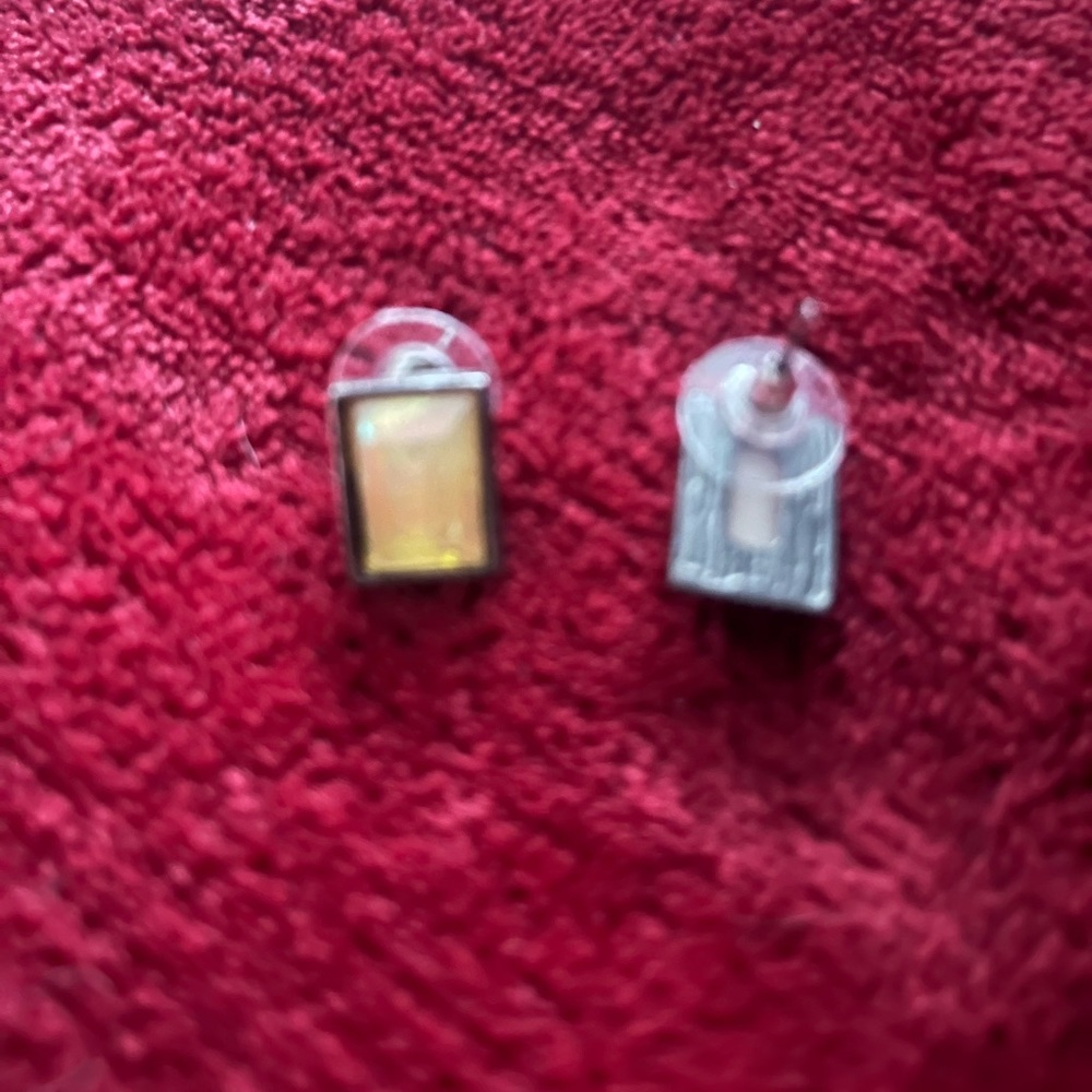 Black Gunmetal Opalite Necklace Earrings Set NWT Long Necklace - Picture 2 of 4